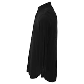 Saint Laurent-Saint Laurent Textured Shirt in Black Cotton-Black