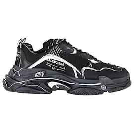 Balenciaga-Balenciaga Triple S Sketch in Black and White Polyurethane-Black