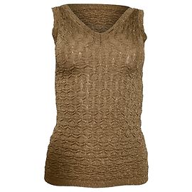 Top a V in lurex bronzo M Missoni Metallico Bronzo