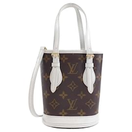 Louis Vuitton-Louis Vuitton LV Match Nano Bucket Bag-Brown,White