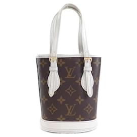 Louis Vuitton-Louis Vuitton LV Match Nano Bucket Bag-Brown,White