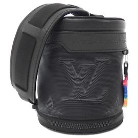 Sac à épaule polochon double extensible Louis Vuitton Noir