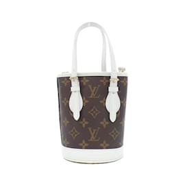 Louis Vuitton-Louis Vuitton LV Match Nano Bucket Bag-Brown,White