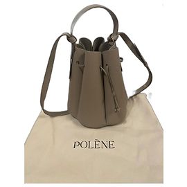 Polène Number Eight handbag taupe leather Taupe