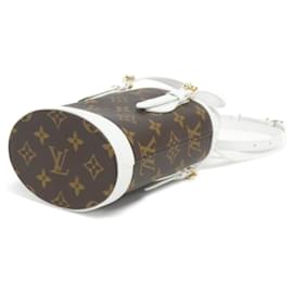 Louis Vuitton-Louis Vuitton LV Match Nano Bucket Bag-Brown,White