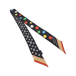 Louis Vuitton-Louis Vuitton Bandeau BB Painted Dots Scarf-Black