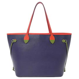 Louis Vuitton-Bolsa Louis Vuitton Epi Neverfull MM M54270-Azul