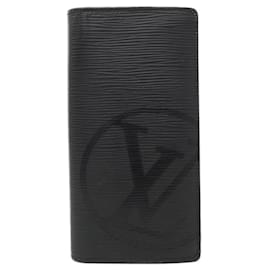 Louis Vuitton-Louis Vuitton Epi Portefeuille Brazza Wallet-Black