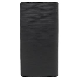 Louis Vuitton-Louis Vuitton Epi Portefeuille Brazza Wallet-Black