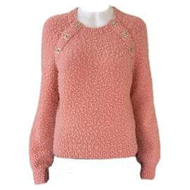 Chanel-New CC Turnlock Peach Alpaca Jumper 34 FR-Other