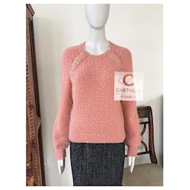 Chanel-New CC Turnlock Peach Alpaca Jumper 34 FR-Other