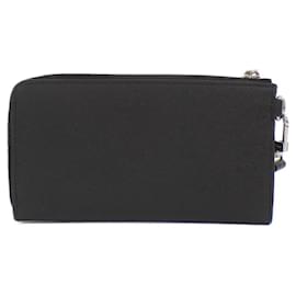Louis Vuitton-Louis Vuitton Taiga Zippy Dragonne Wallet-Black
