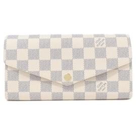 Louis Vuitton-Louis Vuitton Damier Azur Portefeuille Sarah N63208 Wallet-Blue