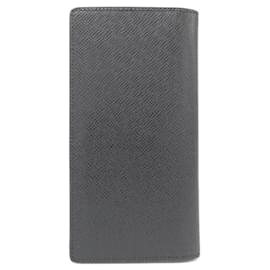 Louis Vuitton-Louis Vuitton Taiga Portefeuille Brazza M30501 Wallet-Black