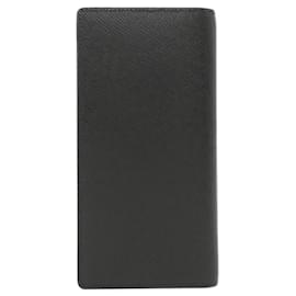 Louis Vuitton-Louis Vuitton Taiga Portefeuille Brazza M30285 Wallet-Black