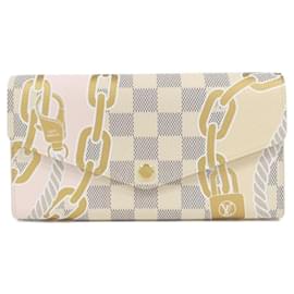 Louis Vuitton-Louis Vuitton Damier Azur Portefeuille Sarah Wallet-Blue,Other
