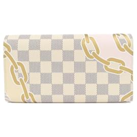 Louis Vuitton-Louis Vuitton Damier Azur Portefeuille Sarah Wallet-Blue,Other