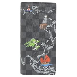 Louis Vuitton-Louis Vuitton Damier Graphite Map Portefeuille Brazza N40202 Wallet-Damier ebene