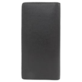 Louis Vuitton-Louis Vuitton Taiga Portefeuille Brazza Wallet-Black