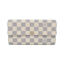 Louis Vuitton-Louis Vuitton Damier Azur Portefeuille Sarah N61735 Wallet-Blue
