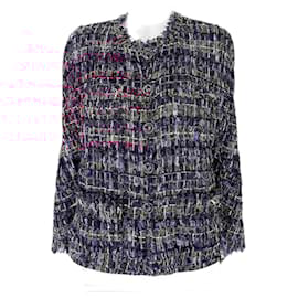 Chanel-12K$ Ribbon Tweed Jacket with CC Buttons-Multiple colors
