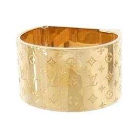 Louis Vuitton-Louis Vuitton Textile Brooch Nanogram M00226 Clip-Golden