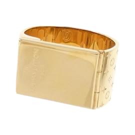 Louis Vuitton-Louis Vuitton Textile Brooch Nanogram M00226 Clip-Golden