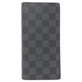 Louis Vuitton-Louis Vuitton Damier Graphite Portefeuille Brazza Wallet-Damier ebene