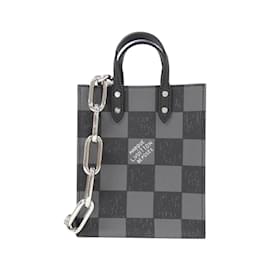 Louis Vuitton-Louis Vuitton Damier Checkerboard Sac Plat XS N60479 Bag-Black