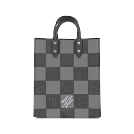 Louis Vuitton-Louis Vuitton Damier Checkerboard Sac Plat XS N60479 Bag-Black