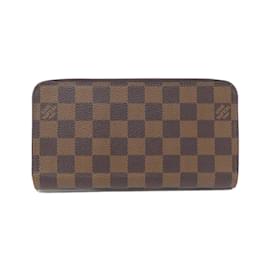 Louis Vuitton-Louis Vuitton Damier Zippy Wallet N41661-Brown,Damier ebene