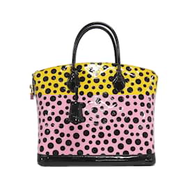 Louis Vuitton-Louis Vuitton Dot Infinity Lockit MM Handbag-Yellow