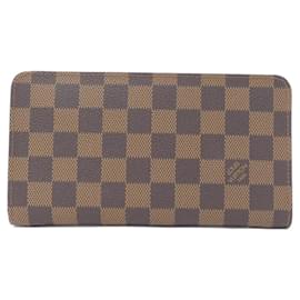 Louis Vuitton-Louis Vuitton Damier Porte Monnaie Zip N61728 Wallet-Brown,Damier ebene