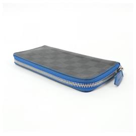 Louis Vuitton-Louis Vuitton Damier Graphite Portefeuille Vasco N64031 Wallet-Blue,Damier ebene