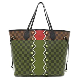 Louis Vuitton-Bolsa Louis Vuitton Damier Neverfull MM-Damier ebene