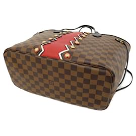 Louis Vuitton-Bolsa Louis Vuitton Damier Neverfull MM-Damier ebene