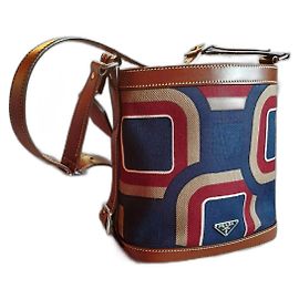 Borsa a secchiello Prada St Soho Marrone Rosso Blu Multicolore
