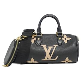 Louis Vuitton-Louis Vuitton Bicolor Monogram Empreinte Papillon BB M45980 Shoulder Bag-Black,Beige