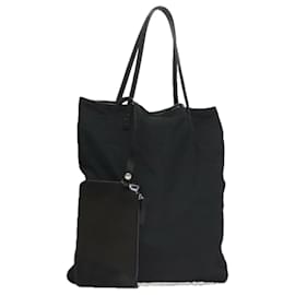 Fendi-FENDI Zucca Canvas Tote Bag Black Auth 109897-Black