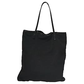 Fendi-FENDI Zucca Canvas Tote Bag Black Auth 109897-Black