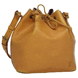 Louis Vuitton-LOUIS VUITTON Epi Petit Noe Shoulder Bag Yellow M44109 LV Auth 107680-Yellow