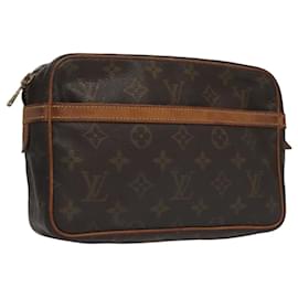 Louis Vuitton-LOUIS VUITTON Monogram Compiegne 23 Clutch Bag M51847 LV Auth ar13165-Monogram