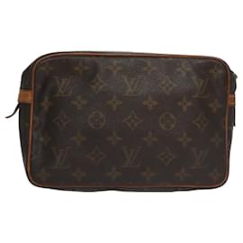 Louis Vuitton-LOUIS VUITTON Monogram Compiegne 23 Clutch Bag M51847 LV Auth ar13165-Monogram