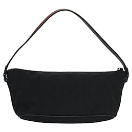 Gucci-GUCCI GG Canvas Web Sherry Line Pouch Black Red Green 07198 Auth ki5384-Black,Red,Green