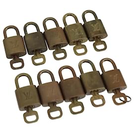 Louis Vuitton-LOUIS VUITTON Padlock 10set metal Gold Tone LV Auth ar13195-Other