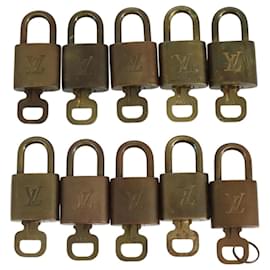 Louis Vuitton-LOUIS VUITTON Padlock 10set metal Gold Tone LV Auth ar13195-Other