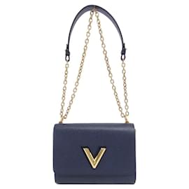 Louis Vuitton-Louis Vuitton Twist MM M53090 Shoulder Bag-Blue