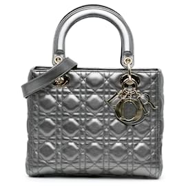 Dior-DIOR Handbags T.  Leather-Silvery