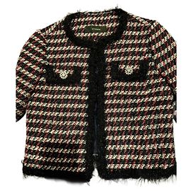 Uterque Black Tweed Jacket Black