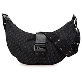 Dior-Dior Black Diorissimo Trotter Canvas Street Chic Hobo-Black